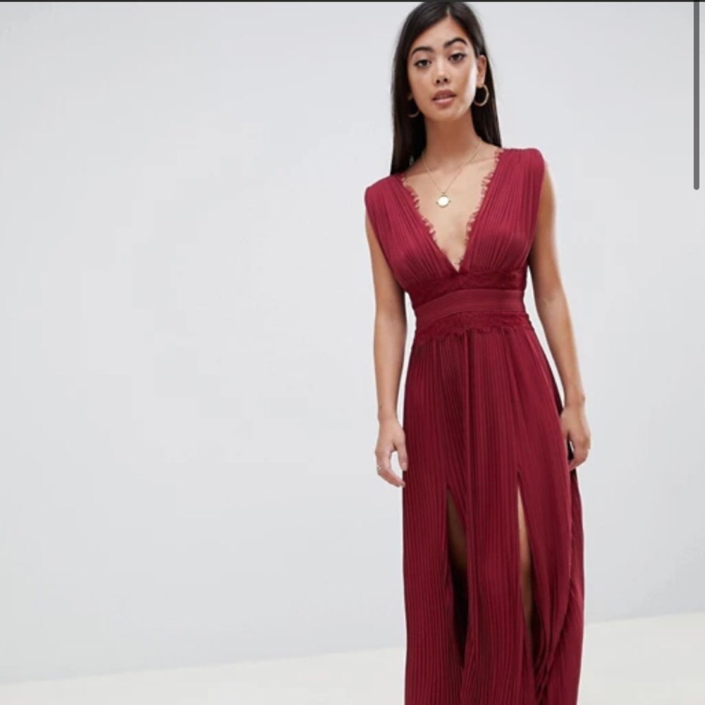 ASOS Petite Lace Trim Dress